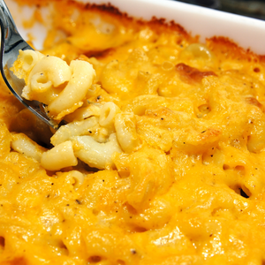 Caribbean Mac & Cheese (Heat & Serve)  - vegetarian, vegan, vegan GF