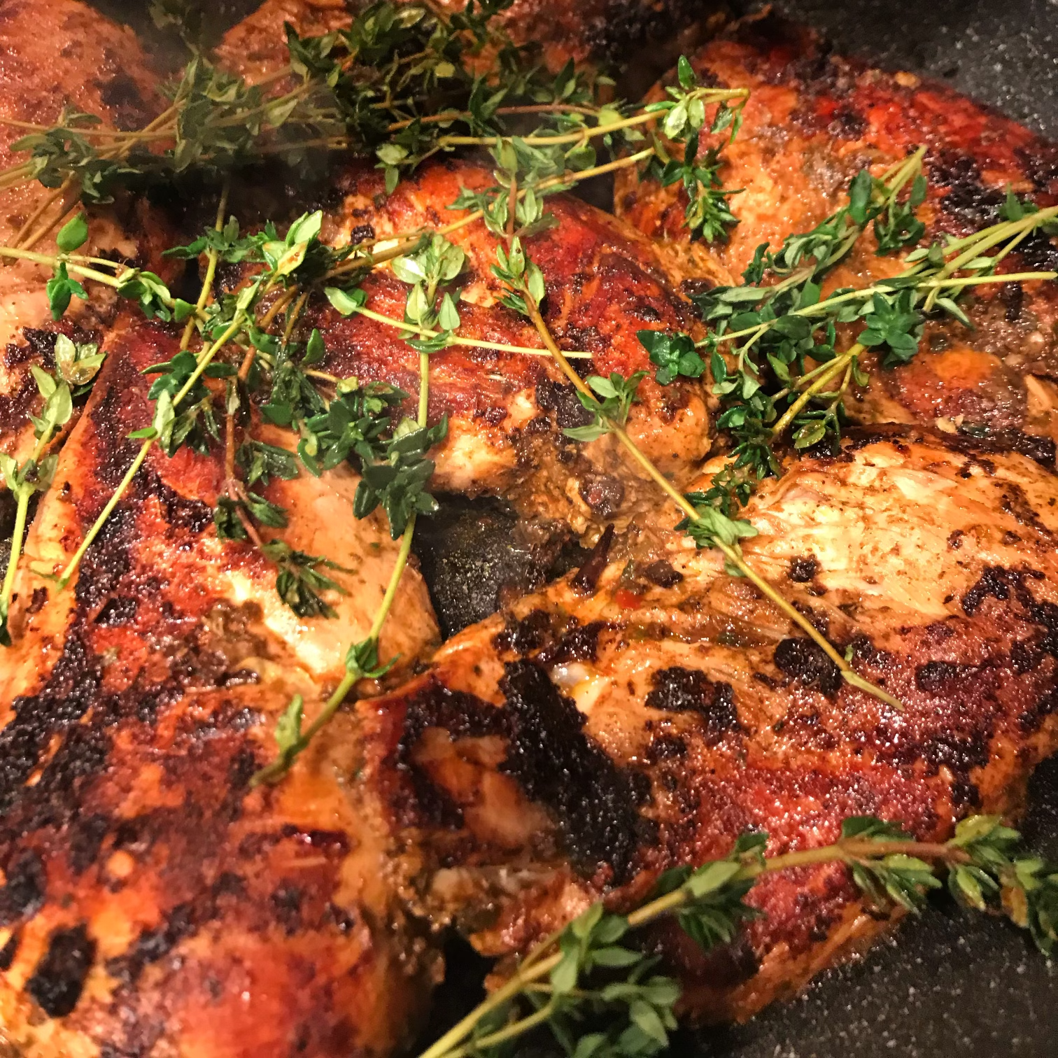 Just Chicken-(6 thighs - cooked or raw & frozen) - Jerk/Lemon Pepper/BBQ