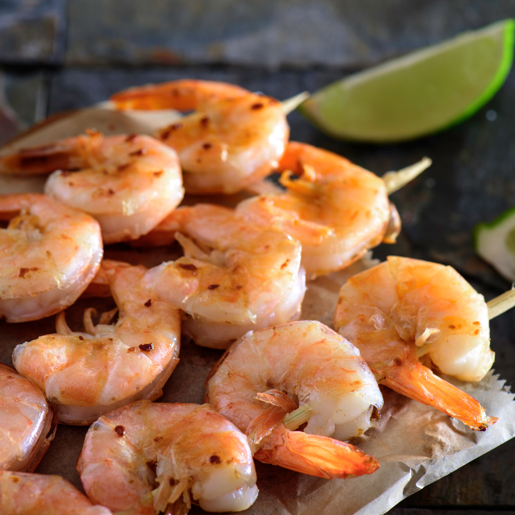 Cajun/Jerk Shrimp Cocktail Skewers